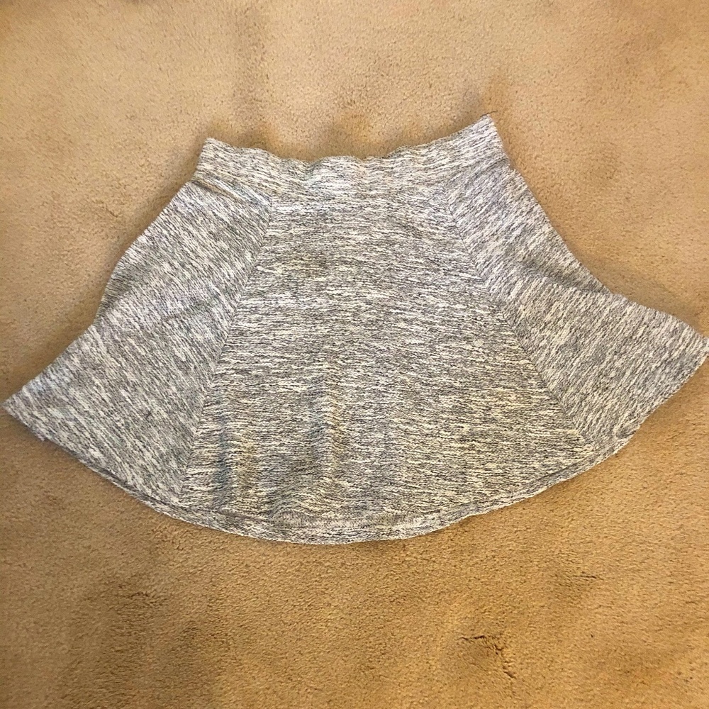 H&M Gray Textured Skater Skirt